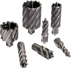 Annular Cutter: 1-1/2″ Dia, 3″ Depth of Cut, Carbide Tipped 3/4″ Shank Dia, Weldon Shank, 2 Flats, Bright/Uncoated