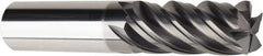 American Tool Service - 5/8", 1-3/4" LOC, 5/8" Shank Diam, 3-1/2" OAL, 5 Flute, Solid Carbide Square End Mill - Single End, AlCrN Finish, Spiral Flute, Variable° Helix, Centercutting, Right Hand Cut, Right Hand Flute - Americas Industrial Supply