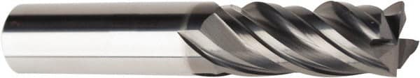American Tool Service - 1/2", 1-3/4" LOC, 1/2" Shank Diam, 3-1/2" OAL, 4 Flute, Solid Carbide Square End Mill - Single End, AlCrN Finish, Spiral Flute, Variable° Helix, Centercutting, Right Hand Cut, Right Hand Flute - Americas Industrial Supply