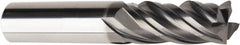 American Tool Service - 1/2", 1-3/4" LOC, 1/2" Shank Diam, 3-1/2" OAL, 4 Flute, Solid Carbide Square End Mill - Single End, AlCrN Finish, Spiral Flute, Variable° Helix, Centercutting, Right Hand Cut, Right Hand Flute - Americas Industrial Supply