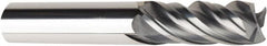 American Tool Service - 3/8", 1-1/4" LOC, 3/8" Shank Diam, 2-1/2" OAL, 4 Flute, Solid Carbide Square End Mill - Single End, AlCrN Finish, Spiral Flute, Variable° Helix, Centercutting, Right Hand Cut, Right Hand Flute - Americas Industrial Supply