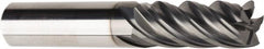 American Tool Service - 1/2", 1-3/4" LOC, 1/2" Shank Diam, 3-1/2" OAL, 5 Flute, Solid Carbide Square End Mill - Single End, AlCrN Finish, Spiral Flute, Variable° Helix, Centercutting, Right Hand Cut, Right Hand Flute - Americas Industrial Supply