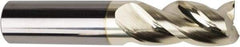 American Tool Service - 1", 1-3/4" LOC, 1" Shank Diam, 4" OAL, 3 Flute, Solid Carbide Square End Mill - Single End, ZrN Finish, Spiral Flute, Variable° Helix, Centercutting, Right Hand Cut, Right Hand Flute - Americas Industrial Supply