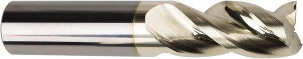 American Tool Service - 5/8", 1-1/4" LOC, 5/8" Shank Diam, 3-1/2" OAL, 3 Flute, Solid Carbide Square End Mill - Single End, ZrN Finish, Spiral Flute, Variable° Helix, Centercutting, Right Hand Cut, Right Hand Flute - Americas Industrial Supply