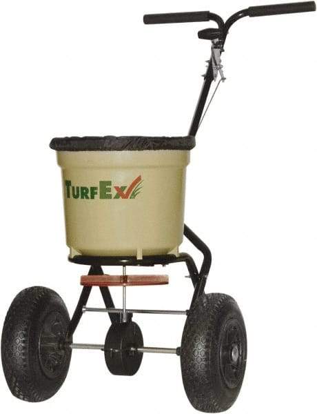 Trynex - 50 Lb Polyethylene Walk Behind Broadcast Landscape Spreader - 10" Pneumatic Wheels - Americas Industrial Supply