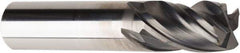 American Tool Service - 1/2", 4 Flute, Single End, Solid Carbide, 0.03" Corner Radius End Mill - 2-1/2" OAL, Right Hand Flute, 3/4" LOC, Right Hand Cut - Americas Industrial Supply