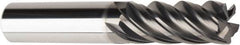 American Tool Service - 1/2", 5 Flute, Single End, Solid Carbide, 0.03" Corner Radius End Mill - 3-1/2" OAL, Right Hand Flute, 1-3/4" LOC, Right Hand Cut - Americas Industrial Supply