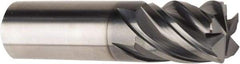 American Tool Service - 5/8", 5 Flute, Single End, Solid Carbide, 0.04" Corner Radius End Mill - 3" OAL, Right Hand Flute, 3/4" LOC, Right Hand Cut - Americas Industrial Supply