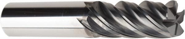 American Tool Service - 5/8", 5 Flute, Single End, Solid Carbide, 0.04" Corner Radius End Mill - 3-1/2" OAL, Right Hand Flute, 1-1/2" LOC, Right Hand Cut - Americas Industrial Supply