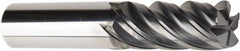 American Tool Service - 5/8", 5 Flute, Single End, Solid Carbide, 0.04" Corner Radius End Mill - 3-1/2" OAL, Right Hand Flute, 1-1/2" LOC, Right Hand Cut - Americas Industrial Supply