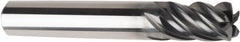 American Tool Service - 1/4", 5 Flute, Single End, Solid Carbide, 0.02" Corner Radius End Mill - 2" OAL, Right Hand Flute, 1/2" LOC, Right Hand Cut - Americas Industrial Supply