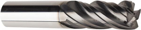 American Tool Service - 1", 4 Flute, Single End, Solid Carbide, 0.04" Corner Radius End Mill - 4" OAL, Right Hand Flute, 1-3/4" LOC, Right Hand Cut - Americas Industrial Supply