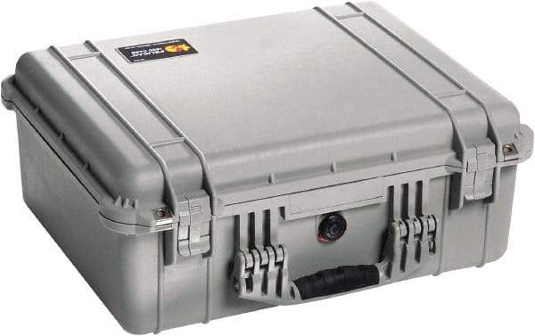 Pelican Products, Inc. - 17-13/64" Wide x 8-13/32" High, Clamshell Hard Case - Silver, Polyethylene - Americas Industrial Supply