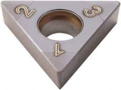 Seco - TCGW21.51 Grade CBN060K PCBN Turning Insert - TiSiAlN Finish, 60° Triangle, 1/4" Inscr Circle, 3/32" Thick, 1/64" Corner Radius - Americas Industrial Supply