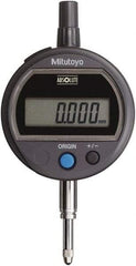 Mitutoyo - 0 to 12.7mm Range, 0.001mm Graduation, Electronic Drop Indicator - Lug Back, Accurate to 0.003mm, Metric System, LCD Display - Americas Industrial Supply