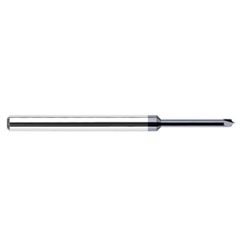 Corner Rounding End Mills - 0.0200″ Radius × 0.0200″ Pilot Diameter × 0.3120″ (5/16″) Neck Length Carbide 5° Flare Corner Rounding End Mills, 2 Flutes, AlTiN Coated