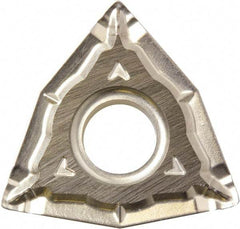 Kyocera - WNMG431 WQ Grade CA515 Carbide Turning Insert - TiCN/Al2O3/TiN Finish, 80° Trigon, 1/2" Inscr Circle, 3/16" Thick, 1/64" Corner Radius - Americas Industrial Supply