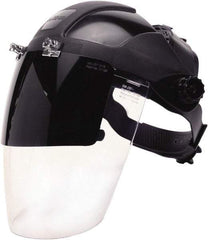 Sellstrom - Nylon Black Ratchet Adjustment, Face Shield & Headgear Set - 12-1/8" Wide x 9" High x 0.06" Thick, Anti-Fog, Clear Window - Americas Industrial Supply