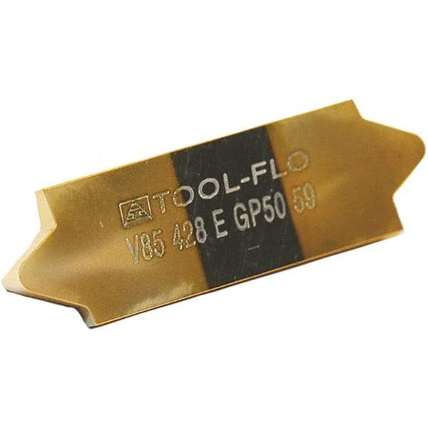 Tool-Flo - V8585 Grade AC3A, Internal API Rotary Shoulder Connections Threading Insert - 4 TPI Int Pitch, AlTiN Finish, Carbide - Americas Industrial Supply