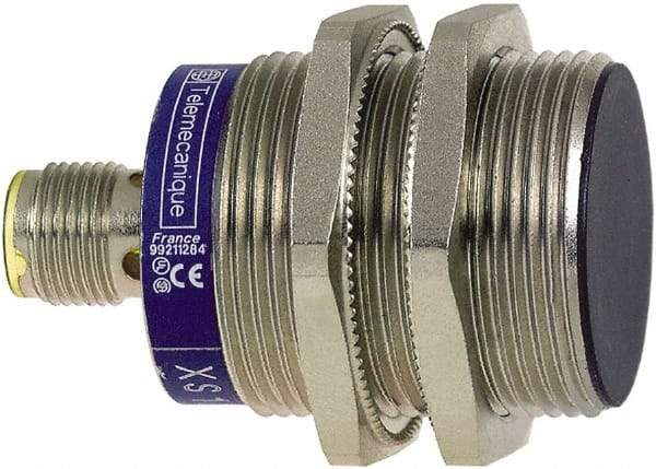 Telemecanique Sensors - PNP, NC, 20mm Detection, Cylinder, Inductive Proximity Sensor - 3 Wires, IP67, IP69, 12 to 24 VDC, M30x1.5 Thread, 55mm Long - Americas Industrial Supply