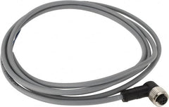 Telemecanique Sensors - 3 Amp, M12 4 Pin Elbowed Female Cordset Sensor and Receptacle - 250 VAC, 300 VDC, 2m Cable Length, IP67 Ingress Rating - Americas Industrial Supply