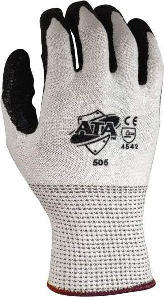 Worldwide Protective Products - Size XS (6), ANSI Cut Lvl 4, Puncture Lvl 2, Abrasion Lvl 3, ATA Cut Resistant Gloves - 14" Long, Palm Coated, Black/Yellow, Paired - Americas Industrial Supply