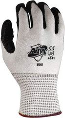 Worldwide Protective Products - Size XS (6), ANSI Cut Lvl 4, Puncture Lvl 2, Abrasion Lvl 3, ATA Cut Resistant Gloves - 14" Long, Palm Coated, Black/Yellow, Paired - Americas Industrial Supply