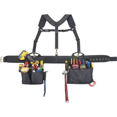 CLC - 28 Pocket Black Ballistic Polyester Combo Tool Bag System - 28" Wide x 6" Deep x 26" High - Americas Industrial Supply