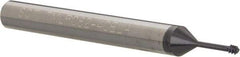 Scientific Cutting Tools - #4-40 UNC, 0.082" Cutting Diam, 3 Flute, Solid Carbide Helical Flute Thread Mill - Internal Thread, 0.3" LOC, 2-1/2" OAL, 1/4" Shank Diam - Americas Industrial Supply