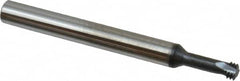 Scientific Cutting Tools - 1/4-32 UNEF, 0.186" Cutting Diam, 3 Flute, Solid Carbide Helical Flute Thread Mill - Internal Thread, 1/2" LOC, 2-1/2" OAL, 1/4" Shank Diam - Americas Industrial Supply