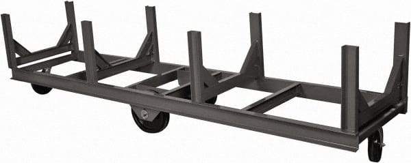Durham - 10,000 Lb Capacity Steel Bar Cradle Truck - Steel Deck, 60" OAW, Phenolic Casters - Americas Industrial Supply