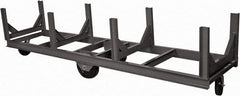 Durham - 10,000 Lb Capacity Steel Bar Cradle Truck - Steel Deck, 60" OAW, Phenolic Casters - Americas Industrial Supply
