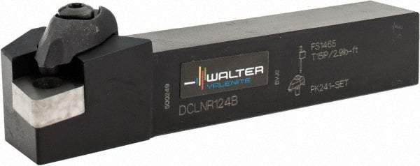 Walter - DCLN, Right Hand Cut, 3/4" Shank Height x 3/4" Shank Width, Negative Rake Indexable Turning Toolholder - 4-1/2" OAL, CN.. 43.., CN..1204.. Insert Compatibility, Series Walter Turn - Americas Industrial Supply