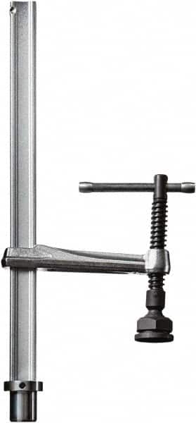 Bessey - 1,400 Lb Holding Capacity, 12" Max Opening Capacity, 1,400 Lb Clamping Pressure, Manual Hold Down Clamp - 6-7/8" Arm Length, 7" Clamp Length, 1-5/8" Clamp Width, 15-3/4" Clamp Height, 28mm Stud Mount, Steel - Americas Industrial Supply