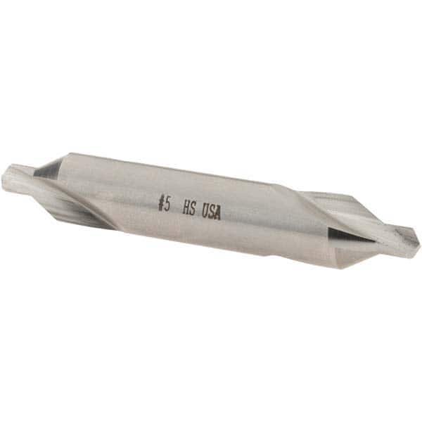 Cle-Line - #5 Plain Cut 60° Incl Angle High Speed Steel Combo Drill & Countersink - Americas Industrial Supply