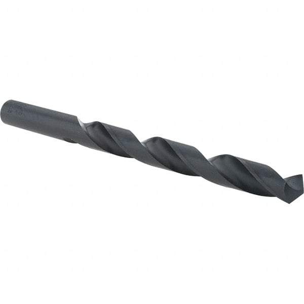 Cle-Force - 27/64" 118° High Speed Steel Jobber Drill - Oxide Finish, Right Hand Cut, Spiral Flute, Straight Shank, 5-3/8" OAL, Standard Point - Americas Industrial Supply