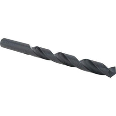 Cle-Force - 27/64" 118° High Speed Steel Jobber Drill - Oxide Finish, Right Hand Cut, Spiral Flute, Straight Shank, 5-3/8" OAL, Standard Point - Americas Industrial Supply