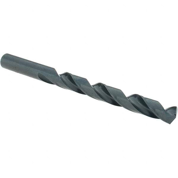 Cle-Line - 3/8" 135° High Speed Steel Jobber Drill - Oxide Finish, Right Hand Cut, Spiral Flute, Straight Shank, 5" OAL, Split Point - Americas Industrial Supply