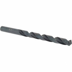 Cle-Line - Letter R 118° High Speed Steel Jobber Drill - Oxide Finish, Right Hand Cut, Spiral Flute, Straight Shank, 4-3/4" OAL, Standard Point - Americas Industrial Supply