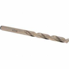 Chicago-Latrobe - 6.5mm 135° Cobalt Jobber Drill - Gold Finish Finish, Right Hand Cut, Spiral Flute, Straight Shank, 101mm OAL, Split Point - Americas Industrial Supply