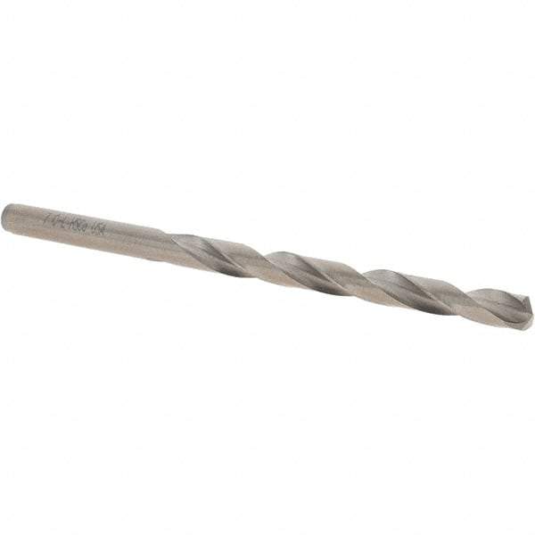 Chicago-Latrobe - #7 135° Cobalt Jobber Drill - Gold Finish Finish, Right Hand Cut, Spiral Flute, Straight Shank, 92.08mm OAL, Split Point - Americas Industrial Supply