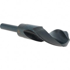 Cle-Force - 1-1/16" Drill, 118° Point, High Speed Steel Silver Deming & Reduced Shank Drill Bit - Oxide Finish, 6" OAL, Straight Shank, 3-1/8" Flute Length, Right Hand Cut, Standard Point, Spiral Flute, Regular Spiral - Americas Industrial Supply