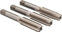 Cle-Line - M14x2.00 Metric, 4 Flute, Bottoming, Plug & Taper, Bright Finish, High Speed Steel Tap Set - Right Hand Cut, 3-37/64" OAL, 1-23/32" Thread Length, Series 0404 - Americas Industrial Supply