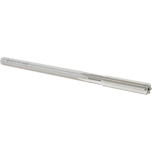 Cleveland - 8mm High Speed Steel 6 Flute Chucking Reamer - Straight Flute, Straight Shank, 38.1mm Flute Length, 152.4mm OAL - Americas Industrial Supply