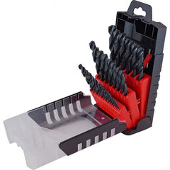Cle-Force - 1/16 to 1/2", 135° Point, Oxide Finish, High Speed Steel Jobber Length Drill Bit Set - Americas Industrial Supply