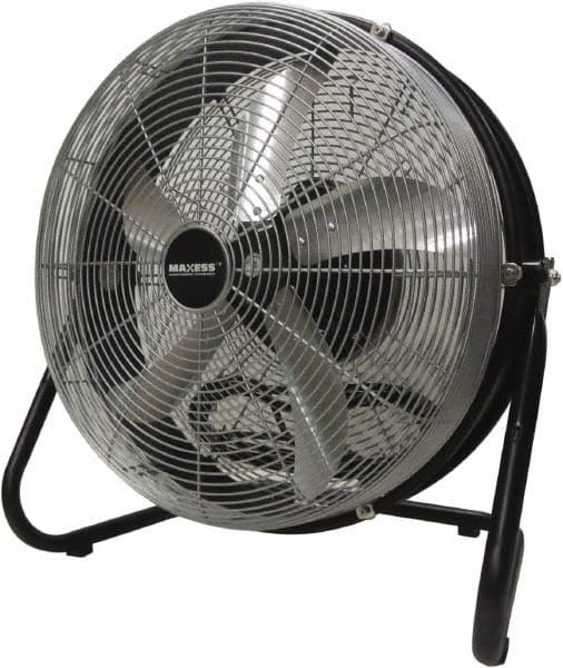 Maxess Climate Control Technologies - 18" Blade, 5/64 hp, 1,550, 2,000 & 2,680 CFM, Oscillating Industrial Circulation Fan - Floor Stand, 120 Volts, 3 Speed - Americas Industrial Supply
