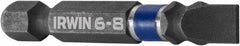 Irwin - 7/32" Slotted Screwdriver Bit - 1/4" Hex Drive, 2" OAL - Americas Industrial Supply