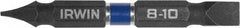 Irwin - 1/4" Slotted Screwdriver Bit - 1/4" Hex Drive, 2-3/8" OAL - Americas Industrial Supply