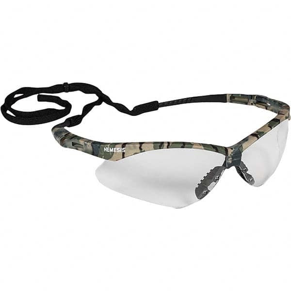 KleenGuard - Clear Lenses, Framed Safety Glasses - Anti-Fog, Scratch Resistant, Camouflage Nylon Frame, Size Universal, Wrap Around - Americas Industrial Supply