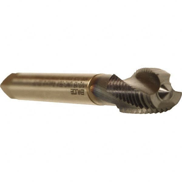 Emuge - 9/16-18 UNF 3 Flute 3BX Modified Bottoming Spiral Flute Tap - Cobalt, TiCN Finish, 3.937" OAL, Right Hand Flute, Right Hand Thread, Series Rekord D - Americas Industrial Supply